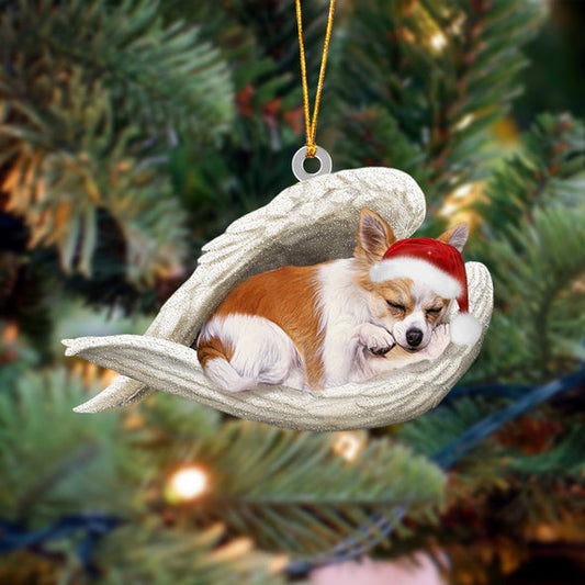 Ornement de Noël Ange endormi Chihuahua 