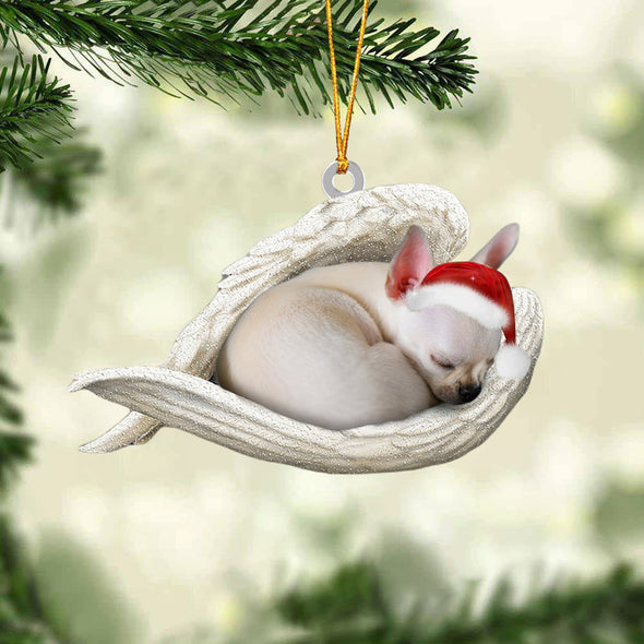 Chihuahua02 Sleeping Angel Christmas Ornament