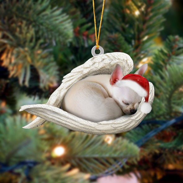 Chihuahua1-1 Sleeping Angel Christmas Ornament