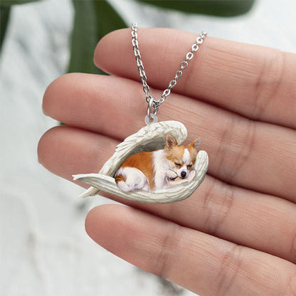 Collier en acier inoxydable Chihuahua Sleeping Angel