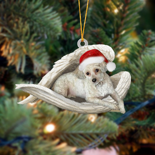 Chinese Crested 2 Sleeping Angel Christmas Ornament