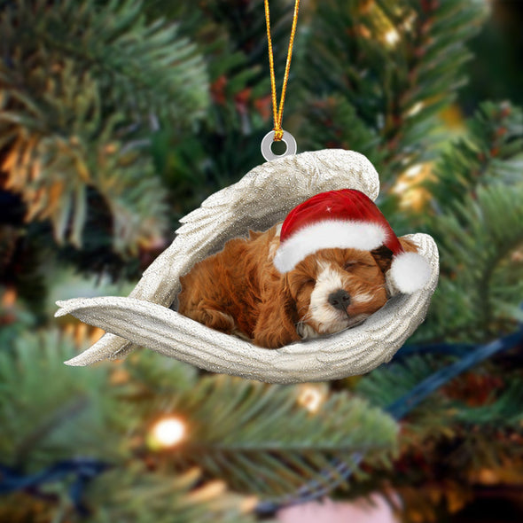 Cockapoo Sleeping Angel Christmas Ornament