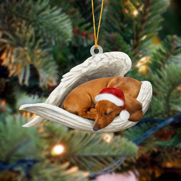 Dachshund Sleeping Angel Christmas Ornament