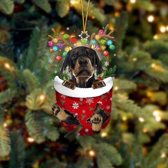 Dobermann Pinscher In Snow Pocket Christmas Ornament