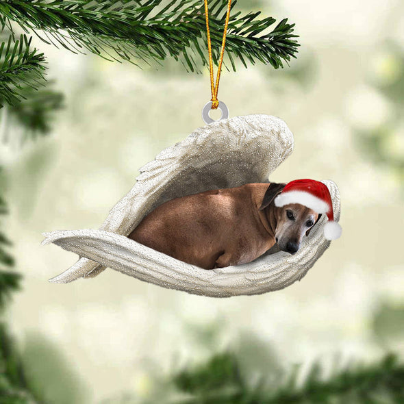 Dog2 Sleeping Angel Christmas Ornament