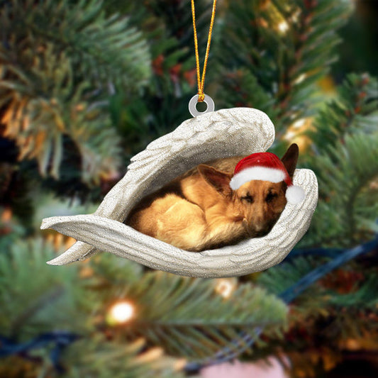 German shepherd Sleeping Angel Christmas Ornament