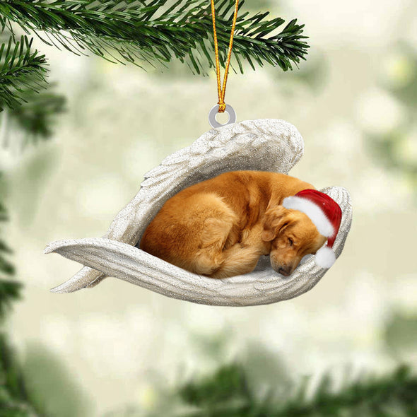 Golden retriever Sleeping Angel Christmas Ornament