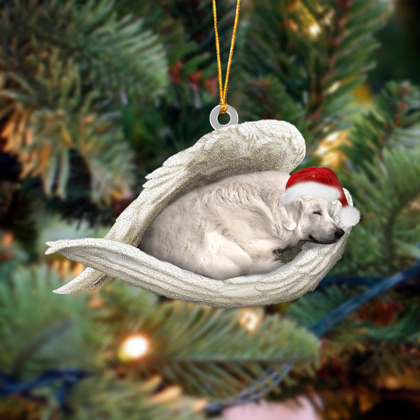 Great pyrenees Sleeping Angel Christmas Ornament