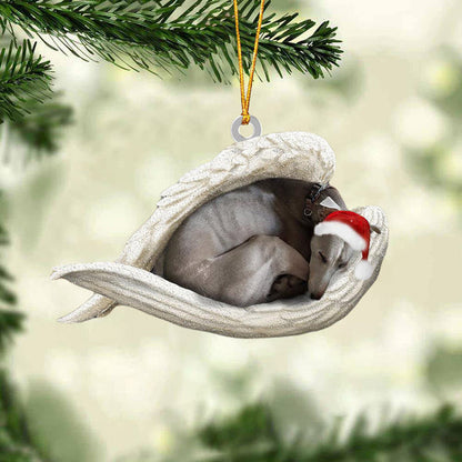 Greyhound Sleeping Angel Christmas Ornament