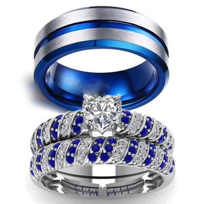 BLUE OCEAN  COUPLE RINGS