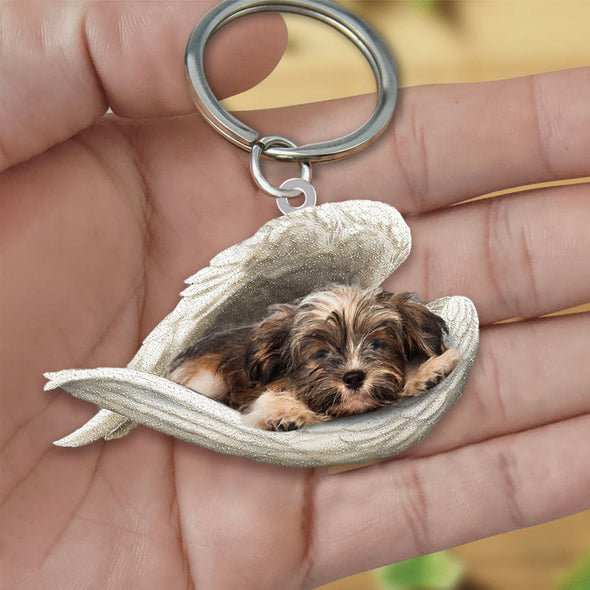 Havanese Sleeping Angel Acrylic Keychain