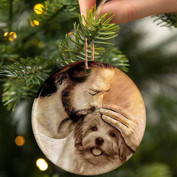 Havanese With Jesus Porcelain/Ceramic Ornament