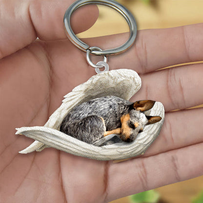 Heeler Sleeping Angel Acrylic Keychain