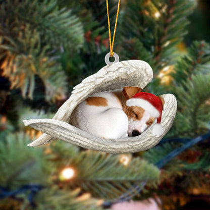 Jack Russell Terrier Sleeping Angel Christmas Ornament