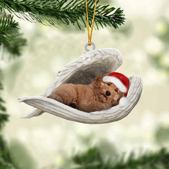 Labradoodle Sleeping Angel Christmas Ornament