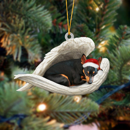 Miniature Pinscher Sleeping Angel Christmas Ornament