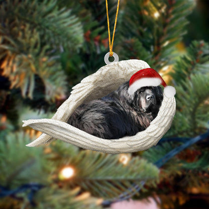 Newfoundland Sleeping Angel Christmas Ornament