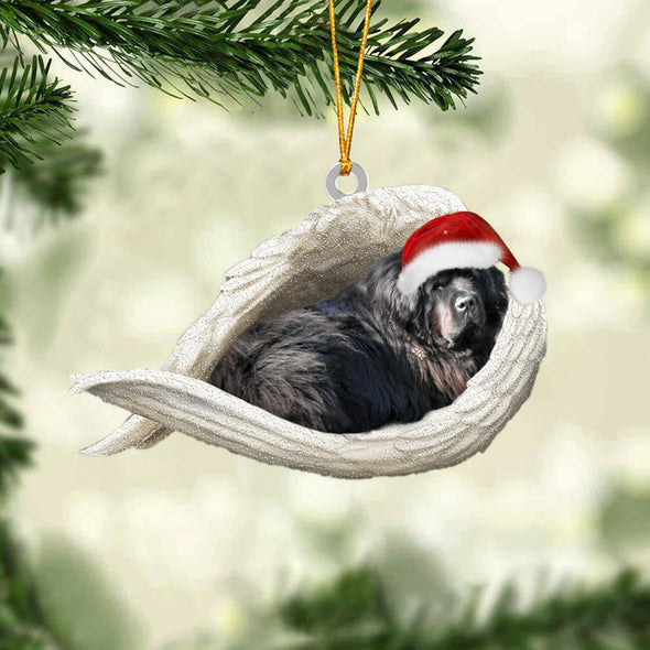 Newfoundland Sleeping Angel Christmas Ornament