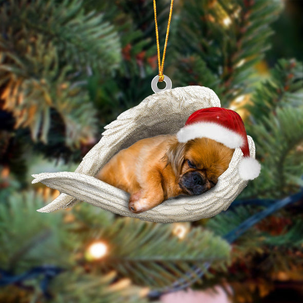 Pekingese schlafender Engel Weihnachtsschmuck 