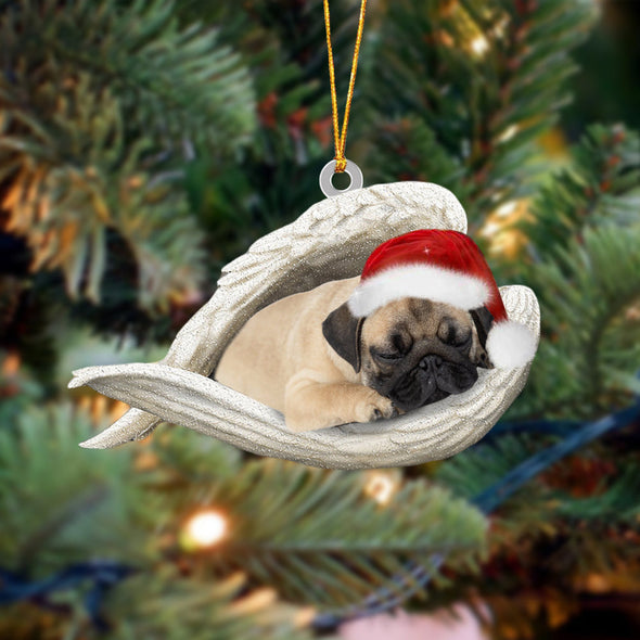 Pug03 Sleeping Angel Christmas Ornament