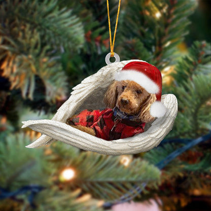 poodle03 Sleeping Angel Christmas Ornament