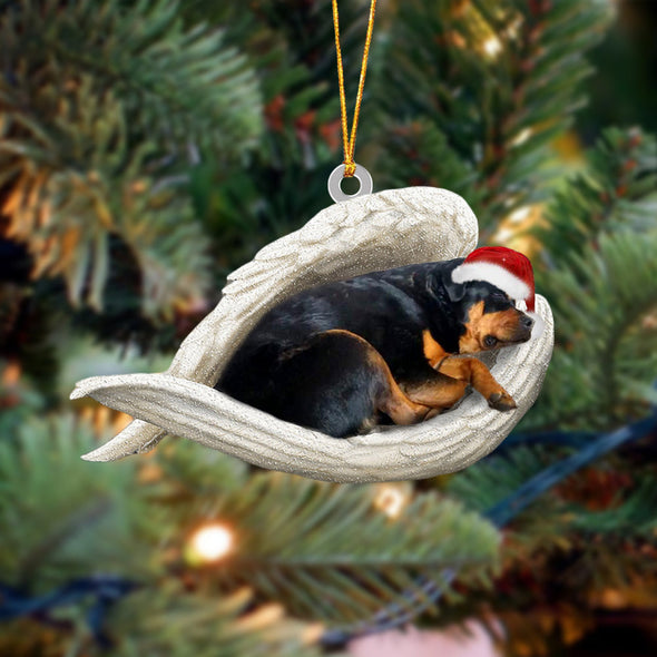 Rottweiler Sleeping Angel Christmas Ornament