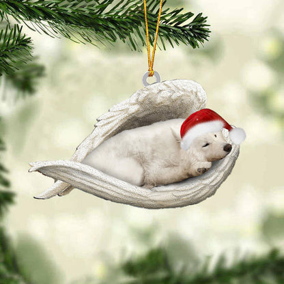 Samoyed Sleeping Angel Christmas Ornament