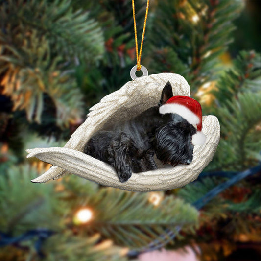 Scottish Terrier Sleeping Angel Christmas Ornament