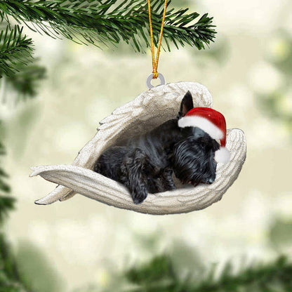 Scottish Terrier Sleeping Angel Christmas Ornament