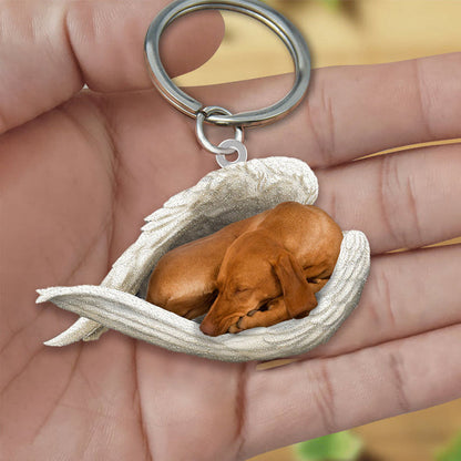 Vizsla Sleeping Angel Acrylic Keychaine