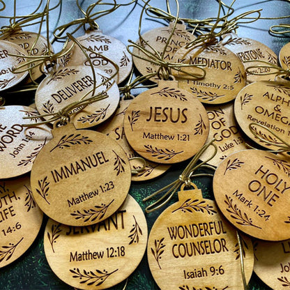 Names Of Jesus Ornaments (25 Pcs)