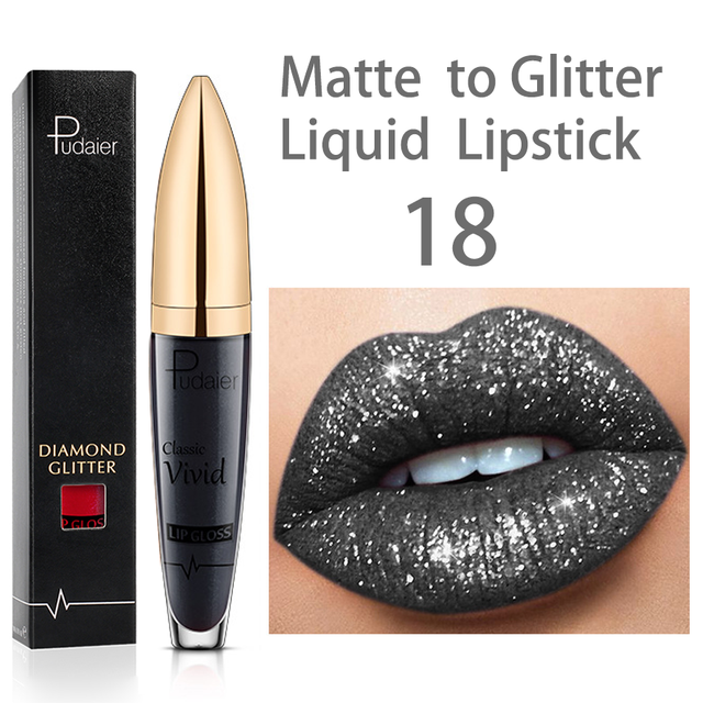 (🍀🎅Weihnachts-VORVERKAUF -48 % RABATT) Diamond Lip Gloss Matter bis glitzernder flüssiger Lippenstift, wasserfest 