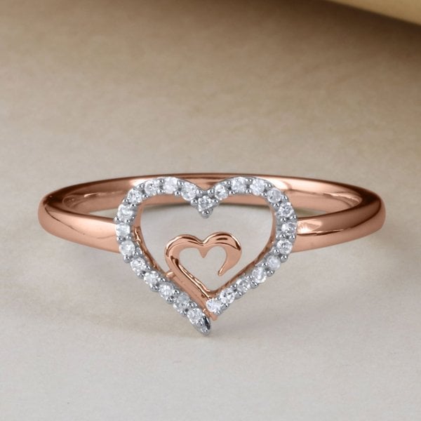 Mother & Daughter  Always Heart To Heart Ring