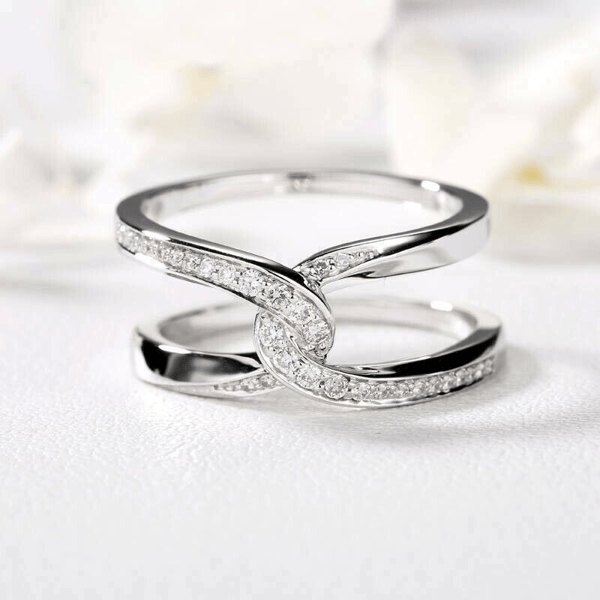 🔥 Last Day Promotion 50% OFF🔗Special Bond Rectangle Interlocking Ring - 💕Mother & Daughter 👩👧 Forever Linked Together