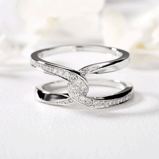 🔥 Last Day Promotion 50% OFF🔗Special Bond Rectangle Interlocking Ring - 💕Mother & Daughter 👩👧 Forever Linked Together