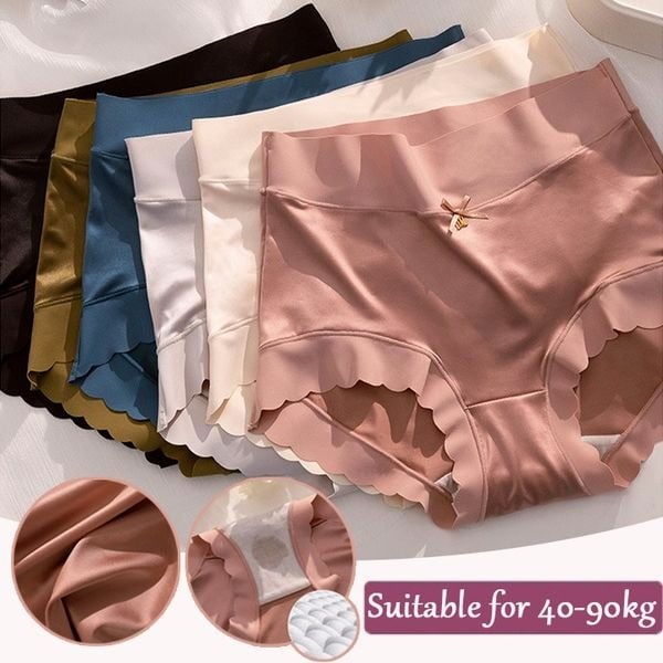 Pay1 Get 2 Premium Satin Antibacterial Ice Silk Moisture-absorbing Panties