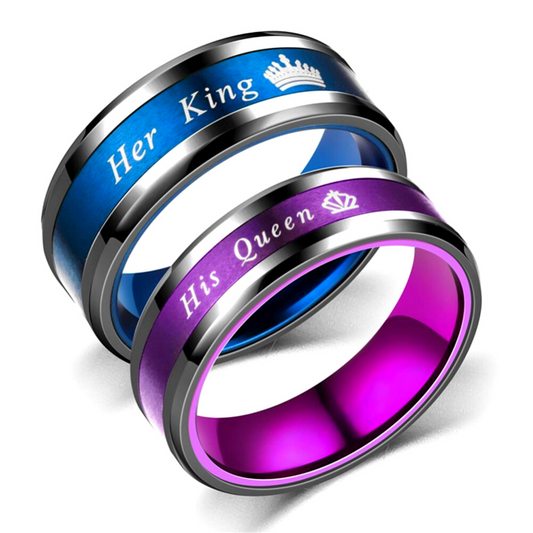 LOVE BLOSSOM' KING QUEEN RINGS