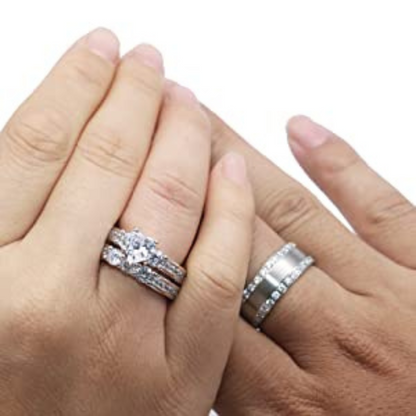 HEARTED LOVE  COUPLE RINGS