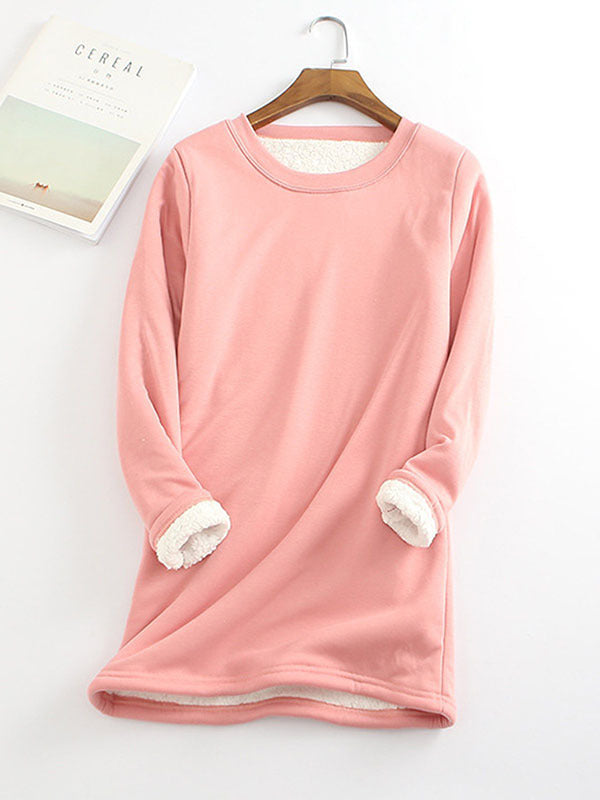 💥Hot Sale，Sold 20000+💥Women‘s NEW Casual Cotton Round Neck Solid Sweatshirt (S-5XL)