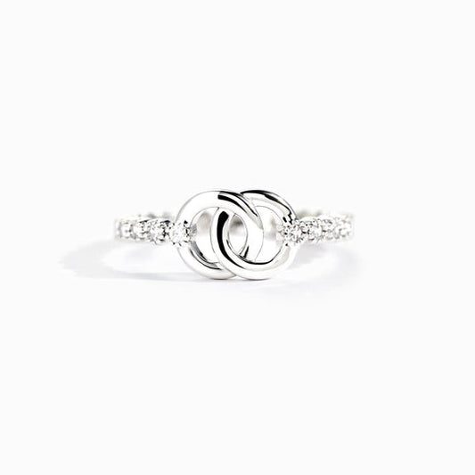 MOTHER & DAUGHTER FOREVER LINKED PAVÉ INTERLOCKING RING