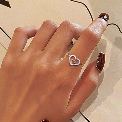 Mother & Daughter  Always Heart To Heart Ring