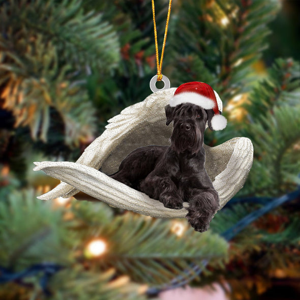 schnauzer02 Sleeping Angel Christmas Ornament