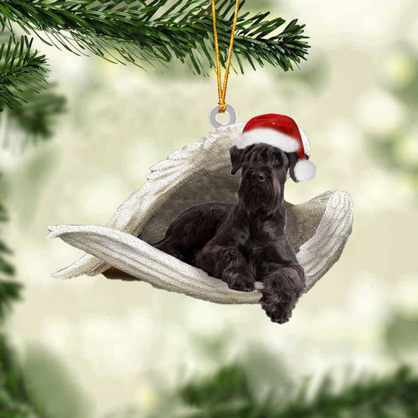 schnauzer02 Sleeping Angel Christmas Ornament