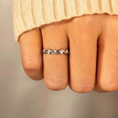 ZU MEINER TOCHTER HIGHS AND LOWS WAVE RING