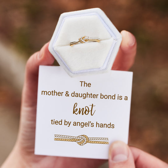 MOTHER & DAUGHTER BOND TWO STRAND KNOT RING